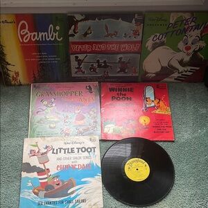 Vintage Disney Vinyl Record Collection for Kids - 1960’s